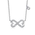 Damen Halskette mit modernem Unendlichkeitssymbol und funkelnden Zirkonia Shop Nory