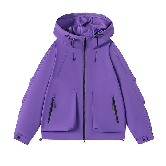 Herren Technische Outdoorjacke mit verstellbarer Kapuze und vielen Taschen Shop Nory