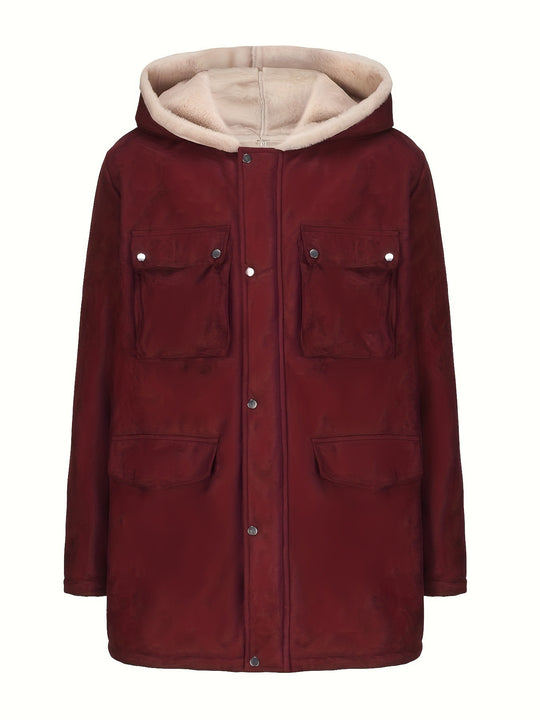 Damen Parka mit Teddyfutter, Kapuze und aufgesetzten Taschen Shop Nory