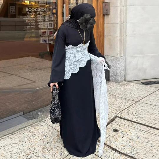 Damen Lagenlook-Spitzen-Tunika mit Bindegürtel und asymmetrischem Saum Shop Nory