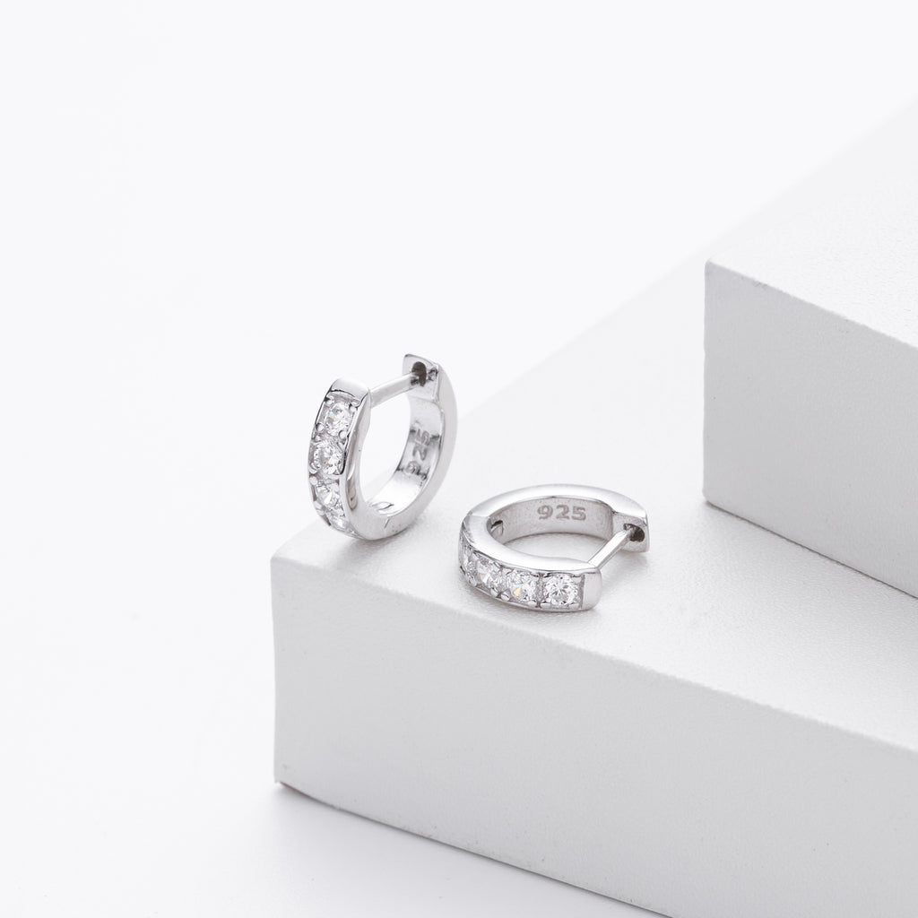 Damen Ohrringe aus 925er Sterlingsilber mit Zirkonsteinen Shop Nory