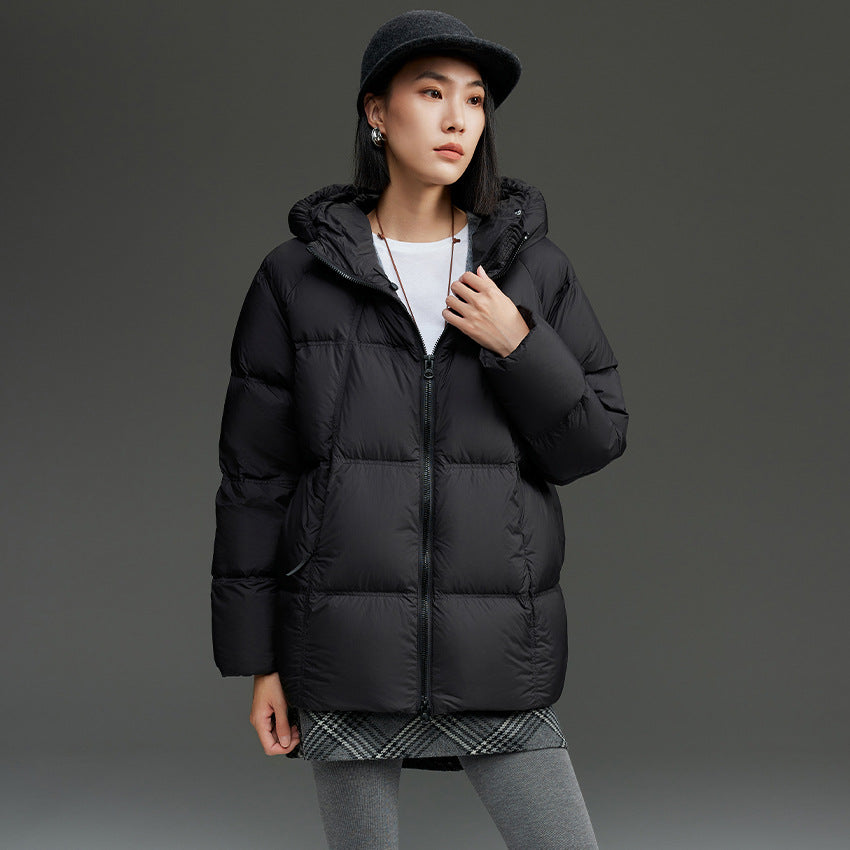 Damen Kurz geschnittene Boxy‑Steppjacke mit abnehmbarer Kapuze und Thermo‑Isolierung Shop Nory