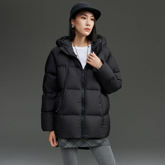 Damen Kurz geschnittene Boxy‑Steppjacke mit abnehmbarer Kapuze und Thermo‑Isolierung Shop Nory