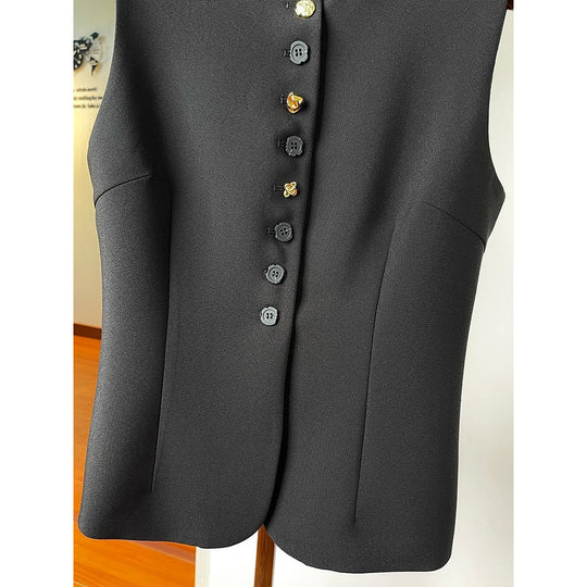 Damen Stilvolle ärmellose Blazer-Weste Shop Nory