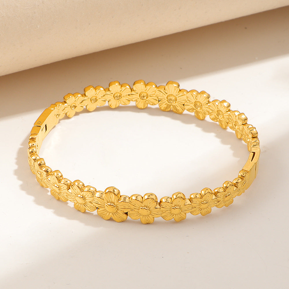 Frauen Elegante Goldplattierte Funkelnde Armband Shop Nory