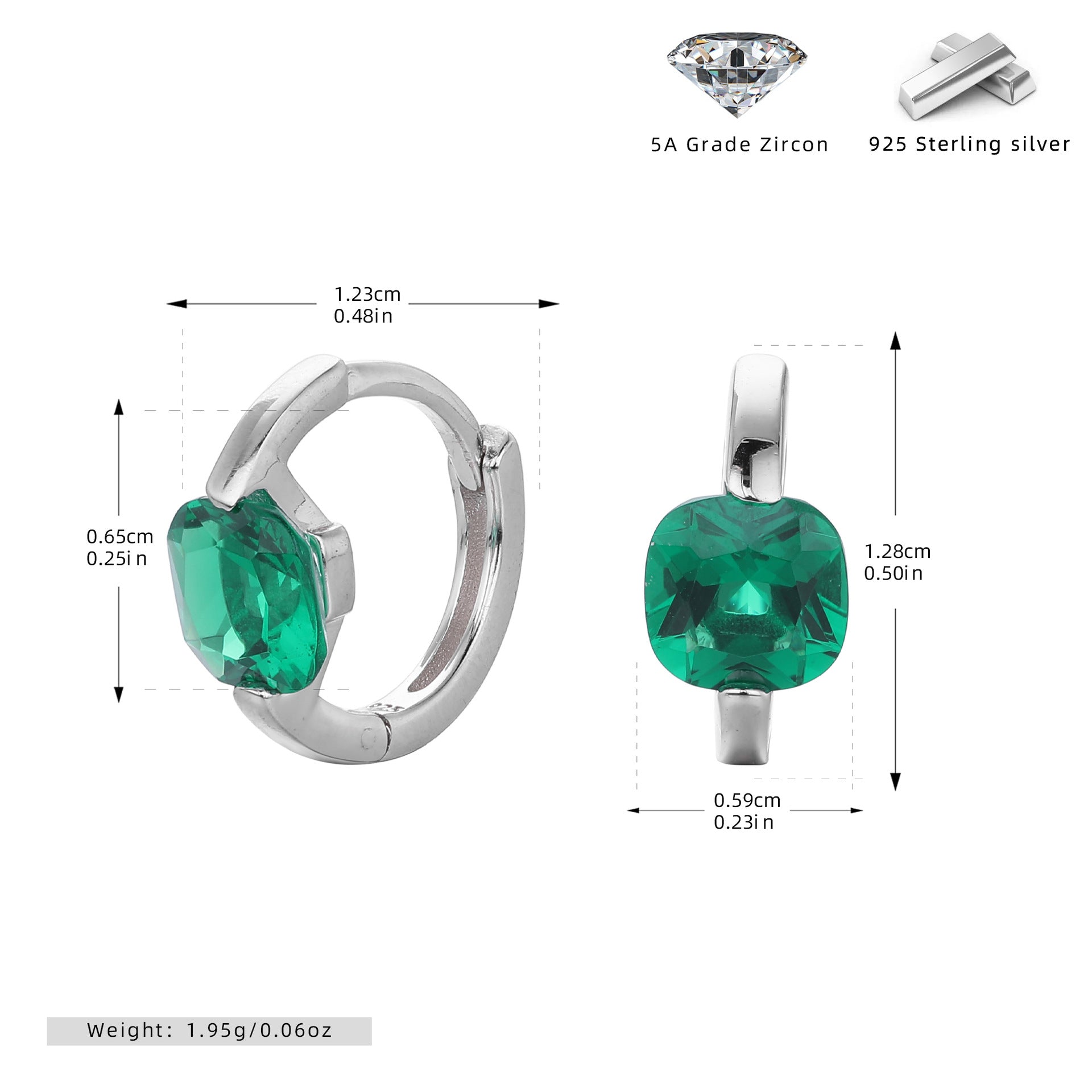 Damen Ohrhänger mit funkelndem Zirkon und hochwertigem 925 Sterling Silber Shop Nory 1782843558