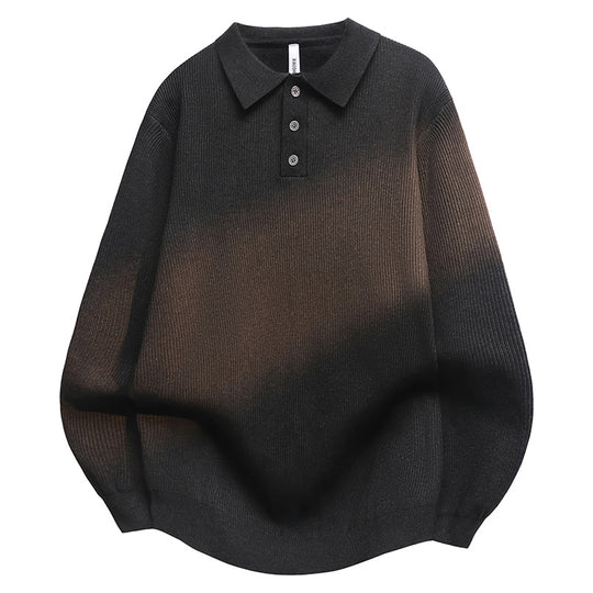 Herren Modisches Strickoberteil mit Knopfleiste Shop Nory