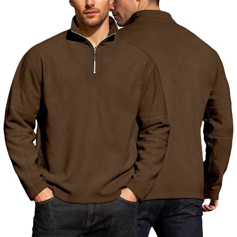 Herren Thermo-Fleece-Halbzip-Pullover mit Stehkragen Shop Nory