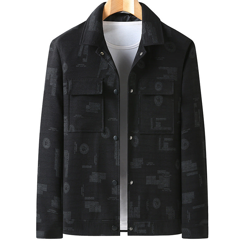 Herren Leichte Hemdjacke mit strukturierter Druckoptik und aufgesetzten Brusttaschen Shop Nory