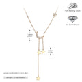 Damen Halskette mit funkelndem Mond- und Sternenmotiv aus hochwertigem 925 Sterling Silber Shop Nory