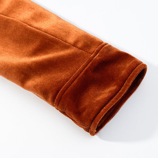 Damen Samt-Boxy-Jacke mit Pattentaschen und goldenen Zierknöpfen Shop Nory