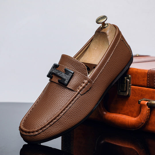 Herren Elegante Mokassins mit Metallverschluss