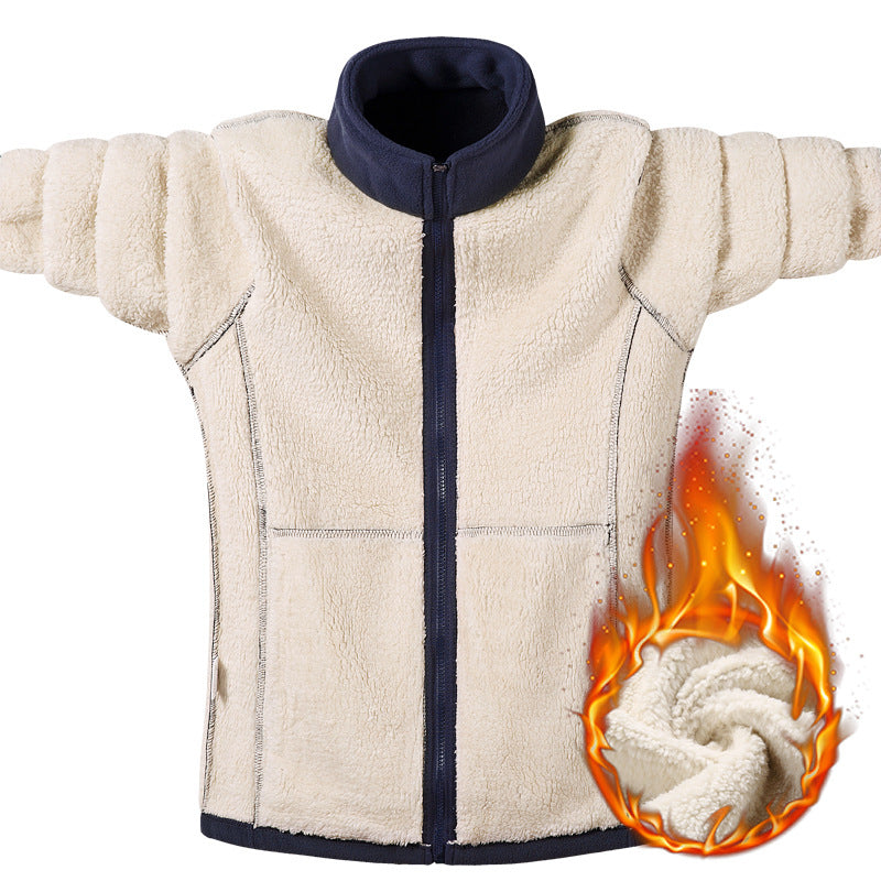 Damen Fleecejacke mit Teddyfutter, durchgehendem Reißverschluss und hohem Stehkragen Shop Nory