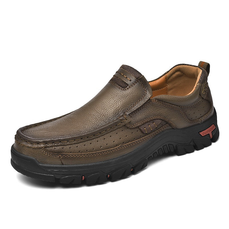 Herren Premium-Leder Mokassins mit rutschfester Laufsohle Shopnory