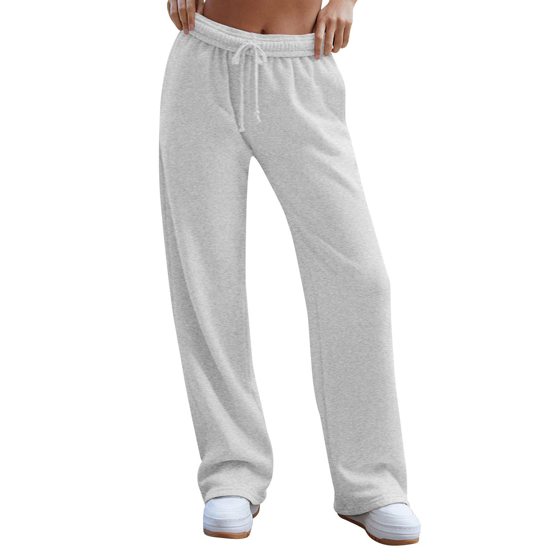 Damen nan weite Komfort-Loungehose mit hochgeschnittener Taille, elastischem Bund und Kordelzug Shop Nory