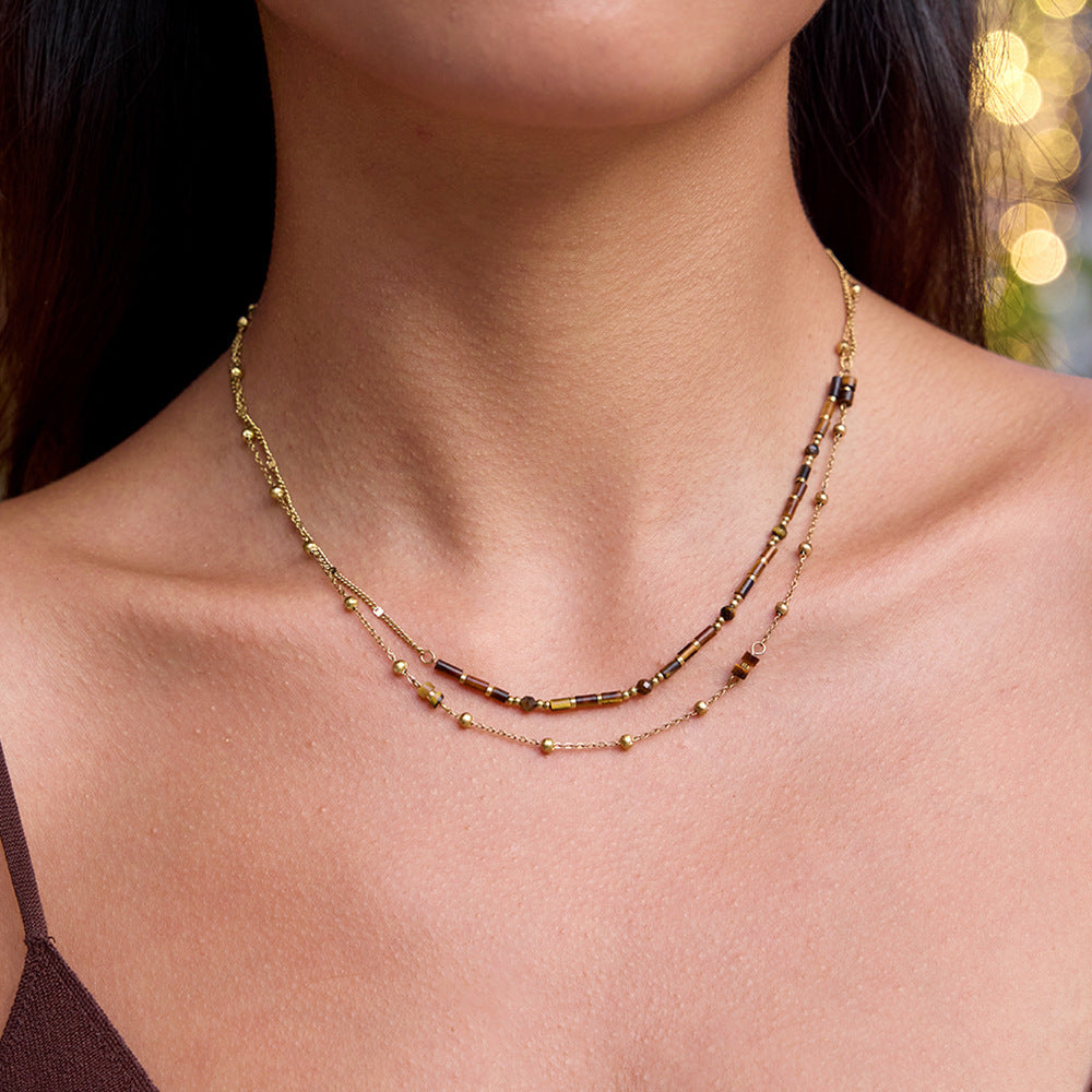 Damen Halskette mit verstellbarem Design und eleganten Perlenakzenten Shop Nory