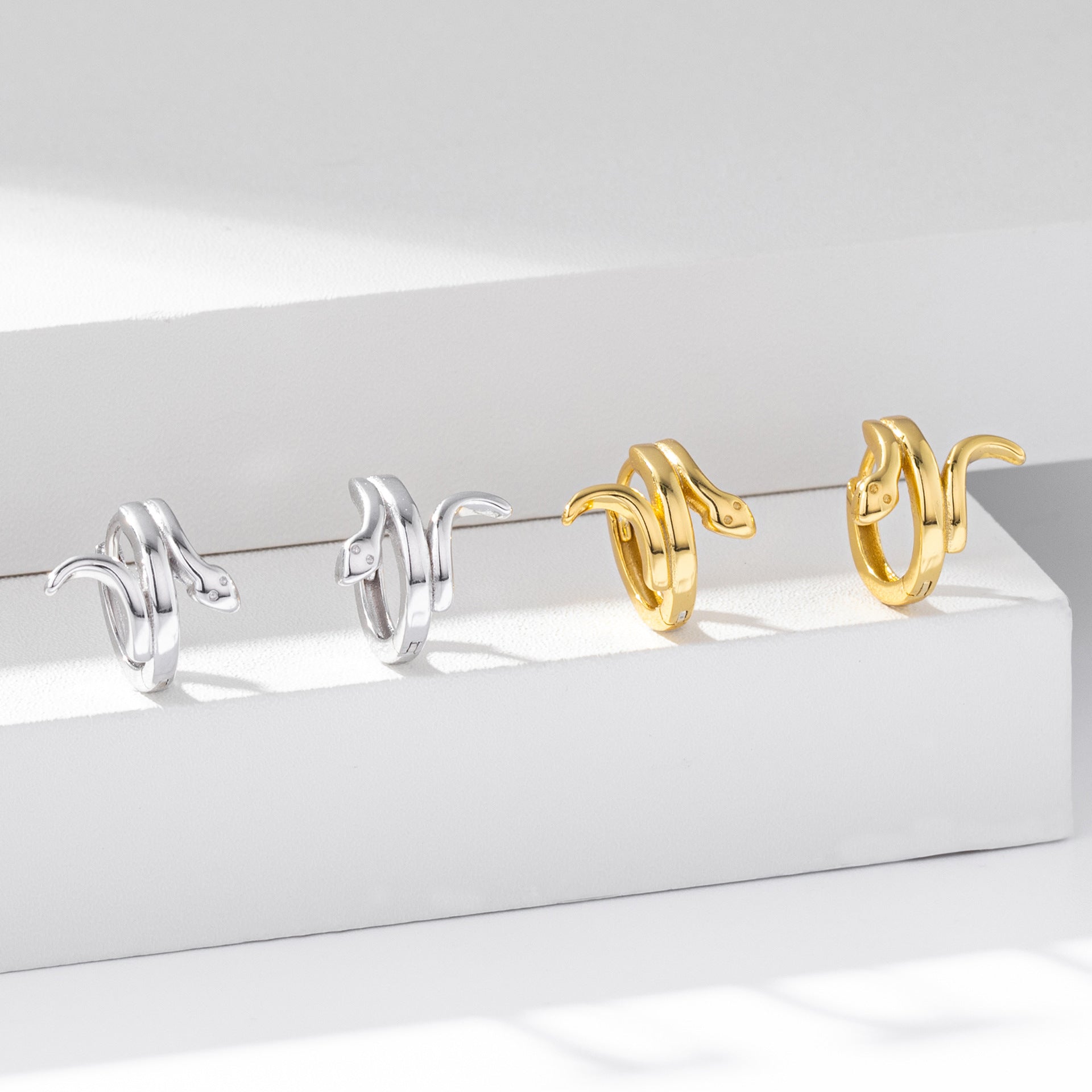 Damen Ohrhänger im kreativen Schlangen-Design aus hochwertigem 925 Sterling Silber Shop Nory