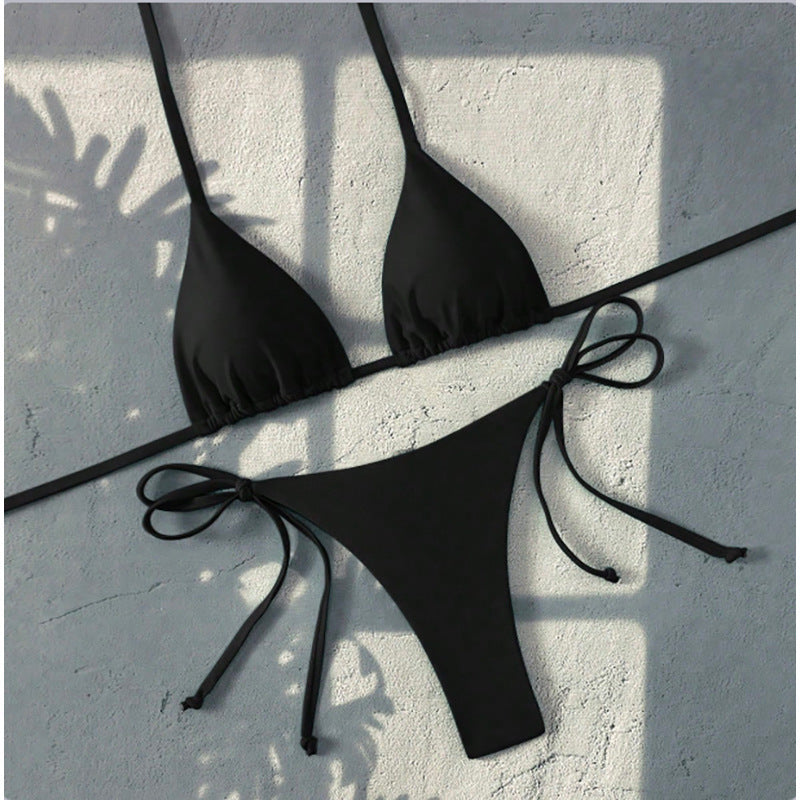 Damen Spaghetti-Träger-Bikini Set