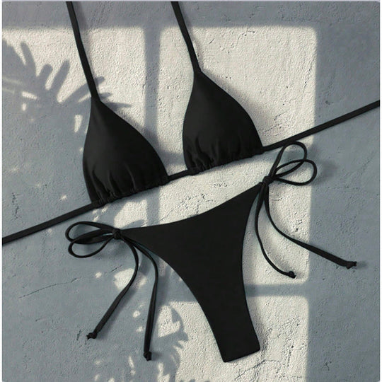 Damen Spaghetti-Träger-Bikini Set
