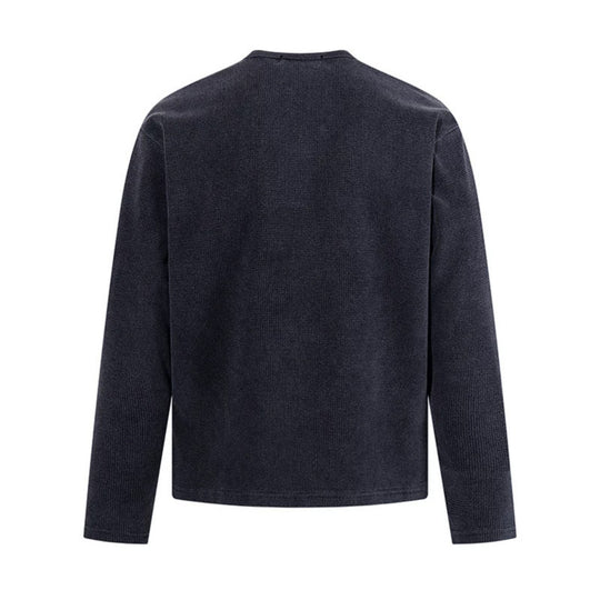 Herren Waffelstrick-Henleyshirt mit Knopfleiste und lässigem Regular-Fit Shop Nory