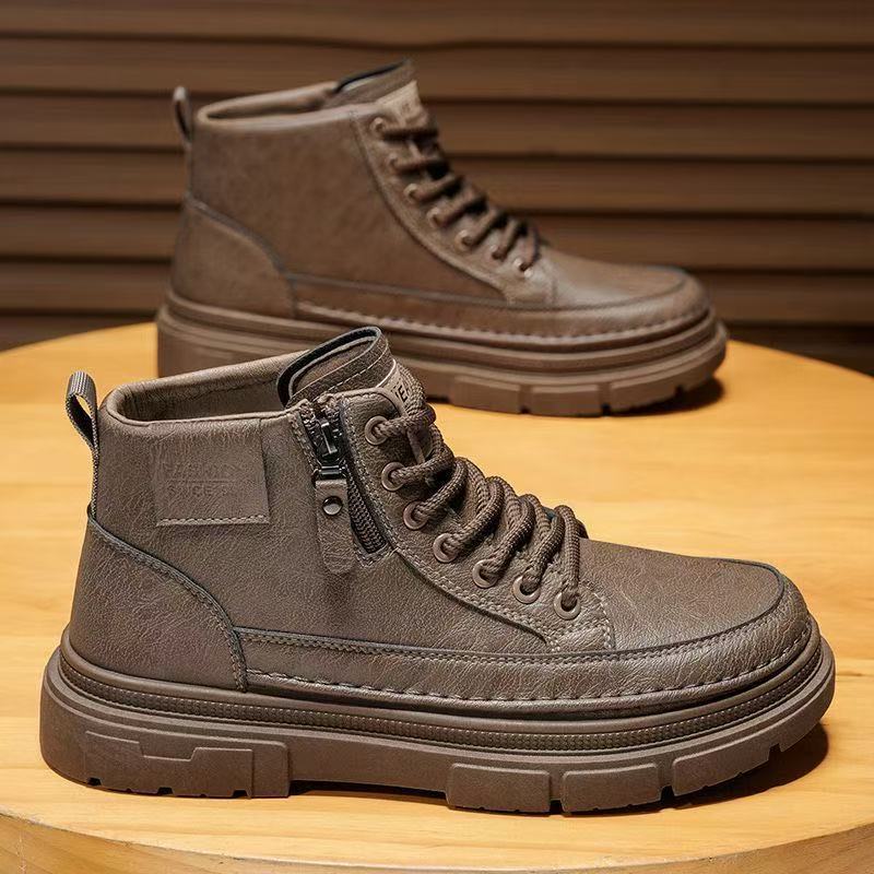 Herren Chunky-Boots mit Reißverschluss, gepolstertem Schaft und profilierter Sohle Shop Nory