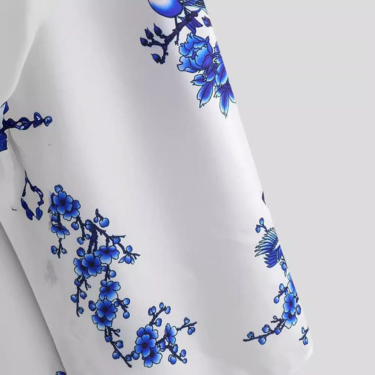 Herren Kurzarmhemd mit elegantem floralem Druck und hochwertigem Material