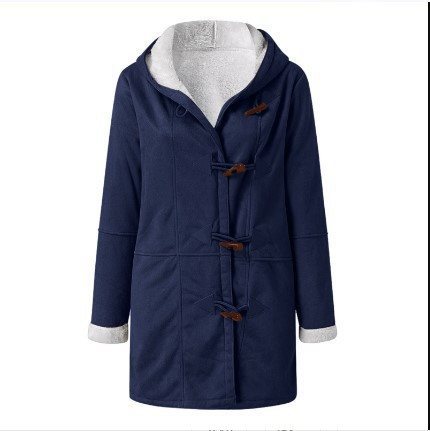 Damen Teddygefütterter Dufflecoat mit Kapuze, Kunstfell-Innenfutter und Knebelverschlüssen Shop Nory