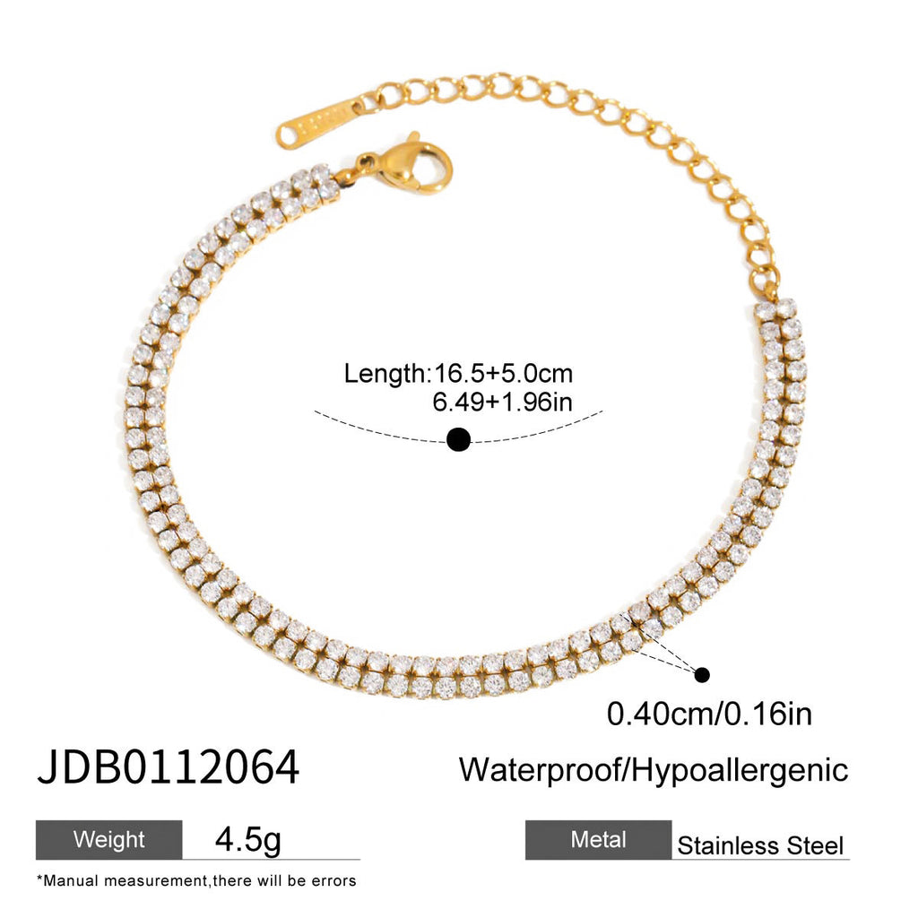 Damen Armband mit funkelnden Kristallen und hypoallergener Edelstahlverarbeitung Shop Nory