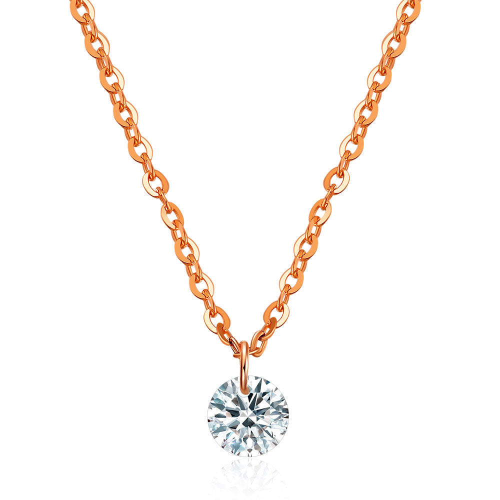 Damen Halskette mit funkelndem Kristallanhänger und eleganter Gliederkette Shop Nory