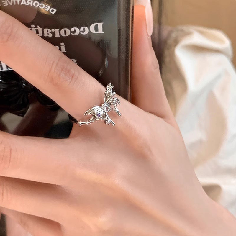 Damen zierlicher Ring mit funkelnden Swarovski-Kristallen Shop Nory