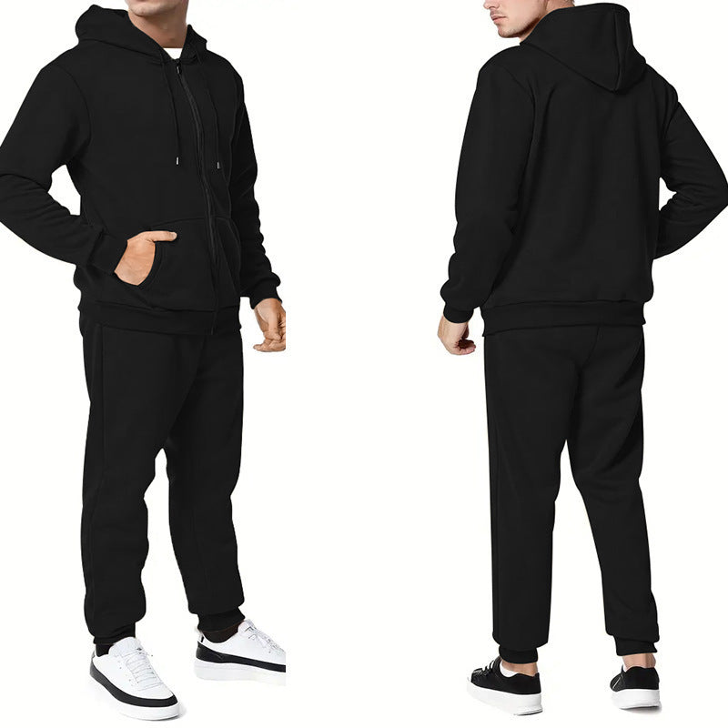 Herren nan zweiteiliges Zip-Hoodie und schmal zulaufende Jogginghose aus French Terry Shop Nory
