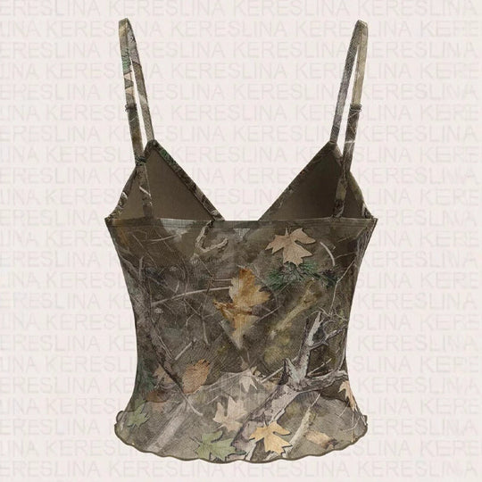 Damen Camouflage Top Shopnory