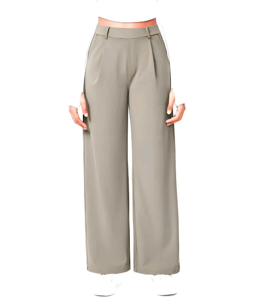 Damen Weite High‑Waist Palazzo‑Hose mit Bundfalten und Eingrifftaschen Shop Nory