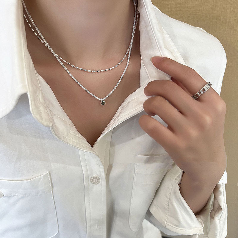 Damen elegante Halskette mit filigranem Design aus hochwertigem Silber Shop Nory