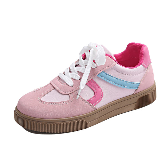Damen niedrige Retro‑Sneaker aus Velours‑ und Textilmix mit profiliertem Gumsohle Shop Nory