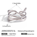 Damen Offenes Design-Ring aus hypoallergenem Edelstahl Shop Nory