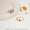 Damen eleganter Ring mit bunten Akzenten Shop Nory