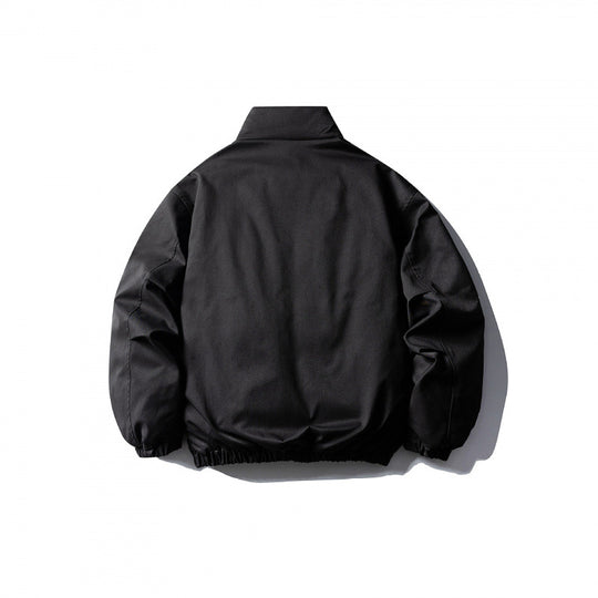 Unisex Boxy-kurz geschnittene wattierte Übergangsjacke mit hohem Stehkragen und elastischem Saum Shop Nory