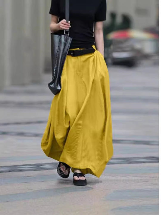 Damen Maxirock mit fließendem Schnitt und elegantem Fall Shopnory