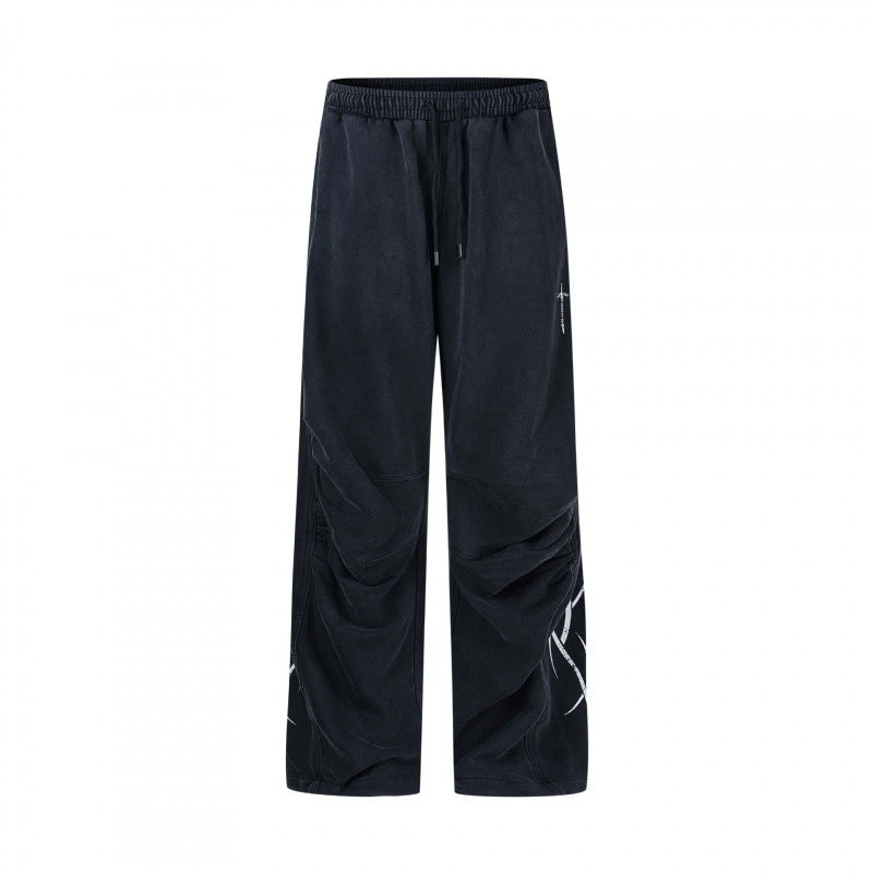 Herren weite Sweatpants im Baggy‑Cut mit Elastikbund, Kordelzug und geraffter Kniepartie Shop Nory