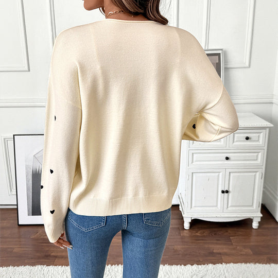 Damen Feinstrick-Cardigan mit dekorativen Schleifenverschlüssen und Herz-Motiv Shop Nory