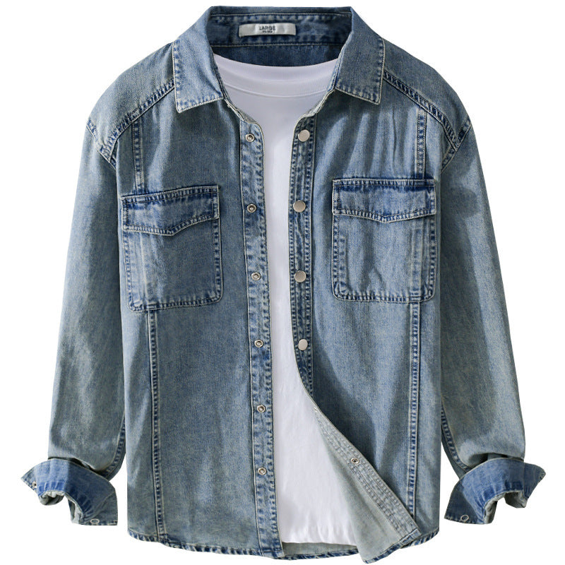 Herren lässiges Oversize Jeanshemd Shop Nory