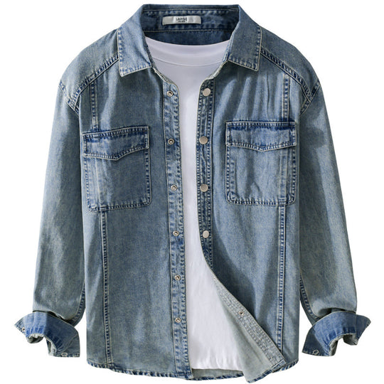 Herren lässiges Oversize Jeanshemd Shop Nory