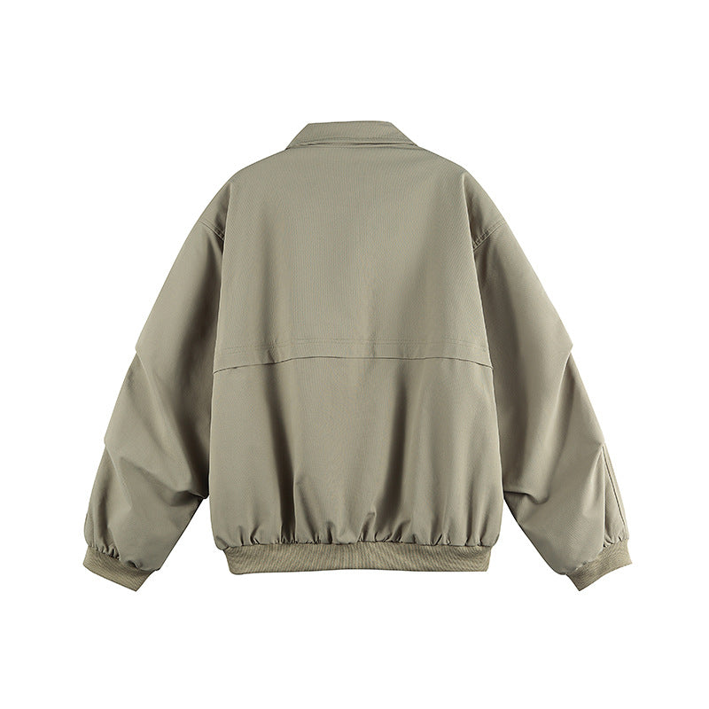 Unisex Oversize-Utility-Bomberjacke mit verdecktem Reißverschluss und elastischen Bündchen Shop Nory