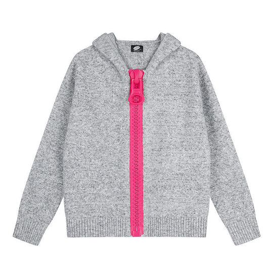 Damen Kapuzen-Strickjacke mit übergroßem Reißverschluss und softem Mohair-Mix Shop Nory