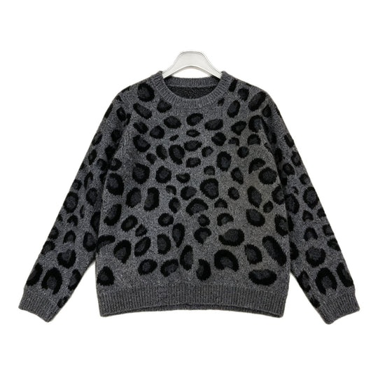 Damen Kuscheliger Rundhalspullover im Leo-Jacquard mit entspanntem Oversize-Schnitt Shop Nory