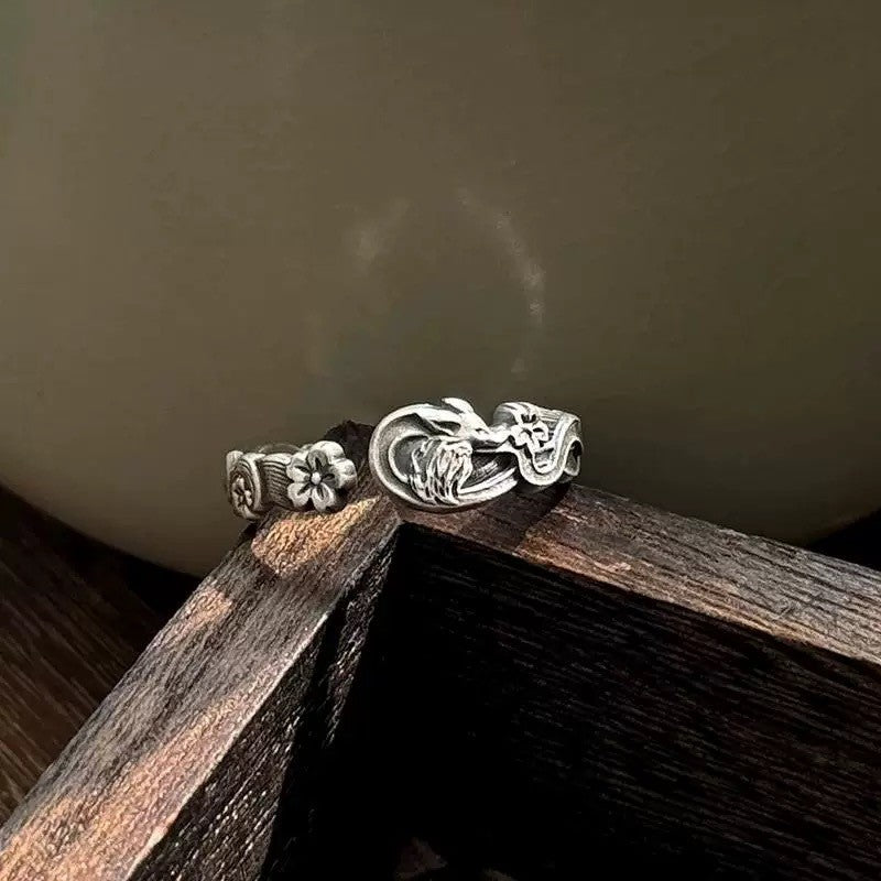 Damen Silberring mit kunstvollem Wellenmuster Shop Nory