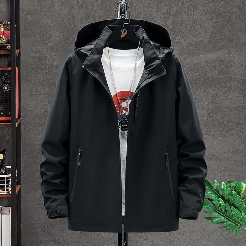Herren Leichte Softshell-Outdoorjacke mit Kapuze, wind- und wasserabweisender Oberfläche Shop Nory