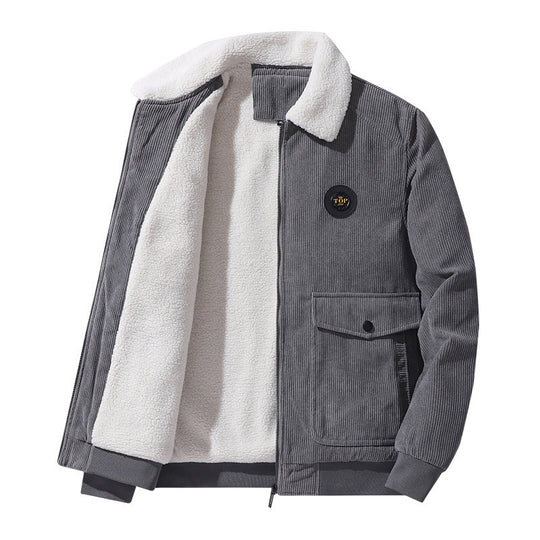 Herren Stilvolle Fleecejacke mit Teddyfutter Shop Nory
