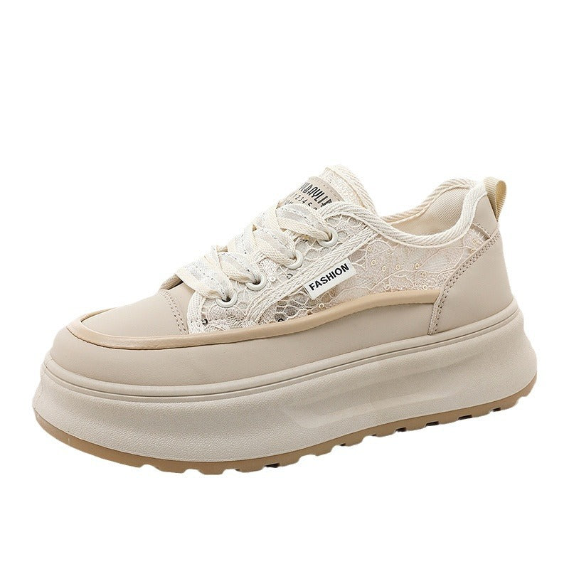 Damen modische Plateau Sneakers mit atmungsaktiver Mesh-Oberfläche und komfortabler Dämpfung Shopnory